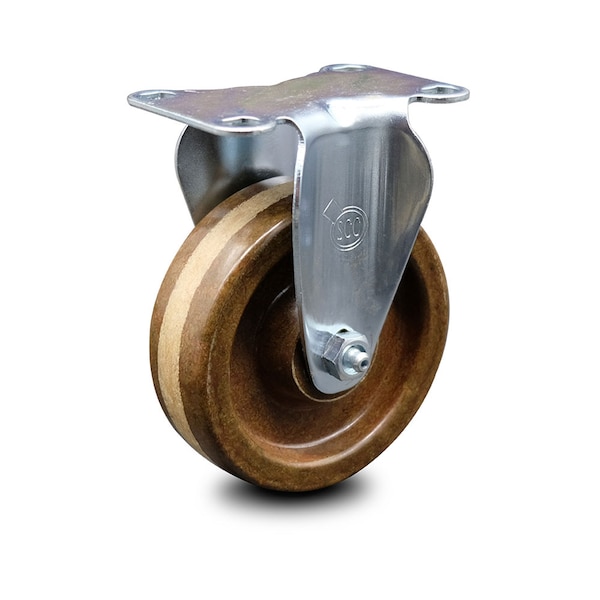 4 Inch High Temp Phenolic Wheel Rigid Top Plate Caster